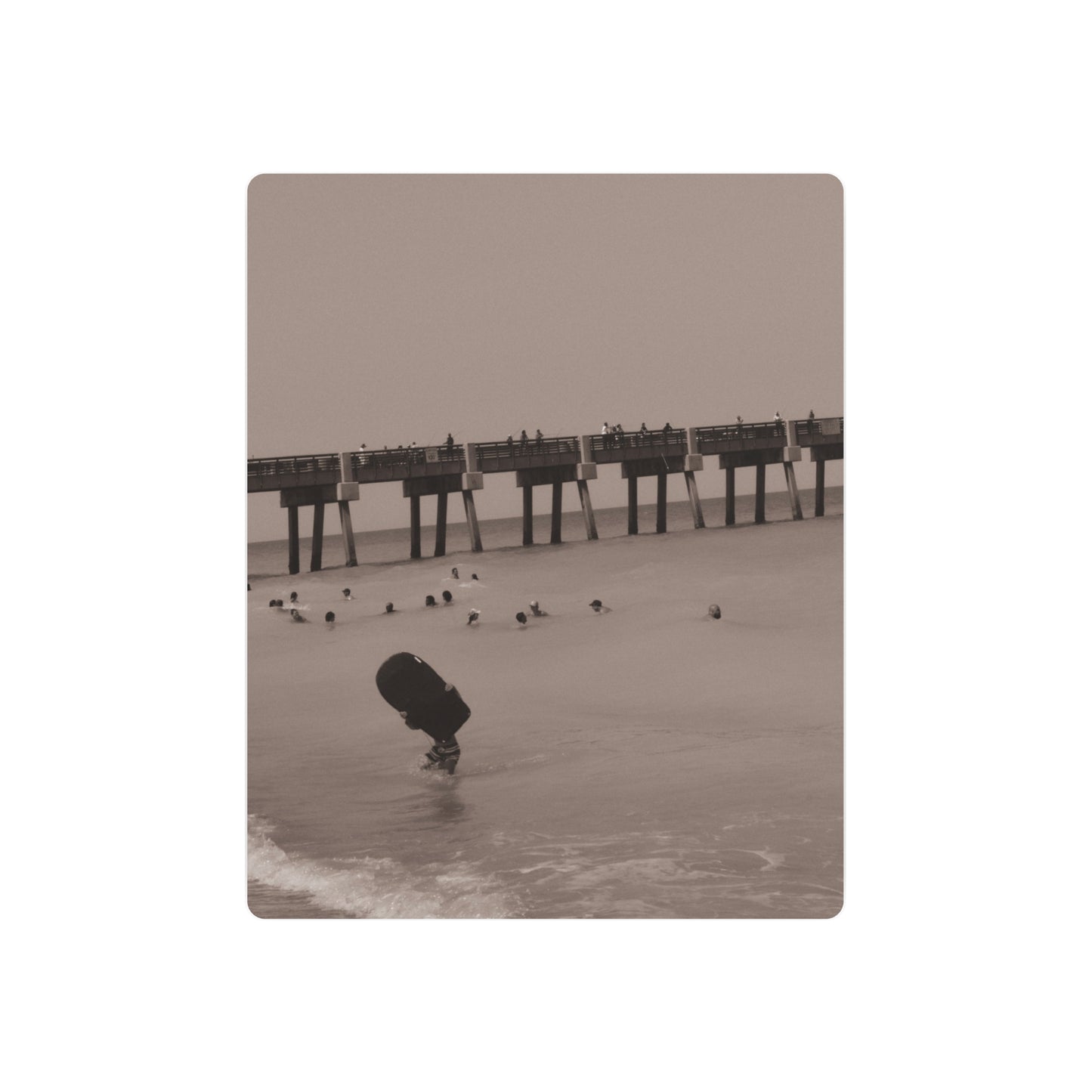 Boogie Boardin' Metal Art Sign