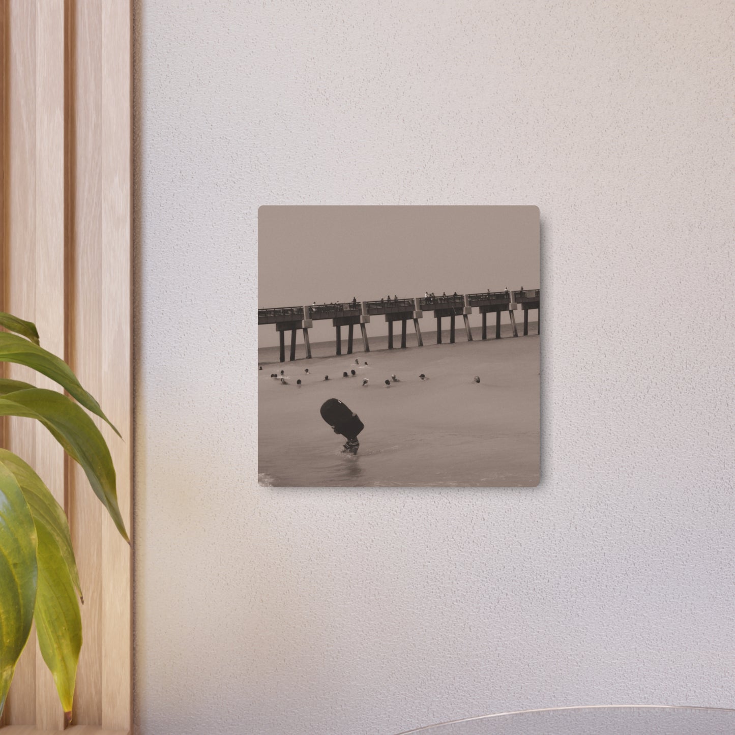 Boogie Boardin' Metal Art Sign