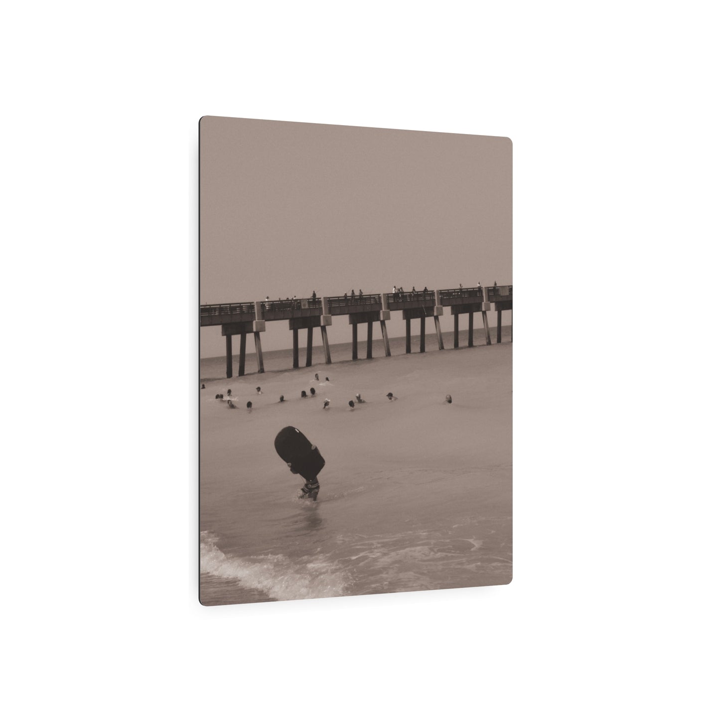 Boogie Boardin' Metal Art Sign