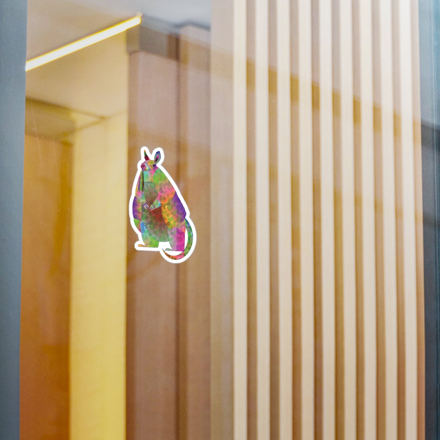 Rainbow Armadillo Kiss-Cut Vinyl Decals