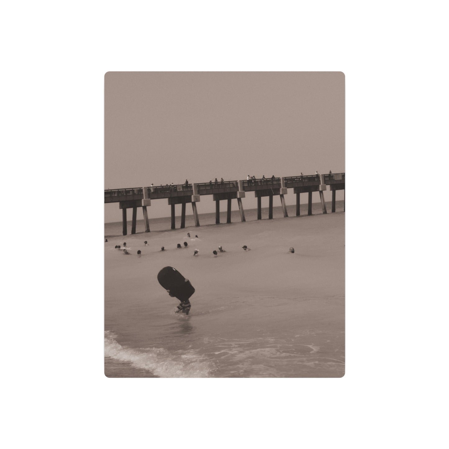 Boogie Boardin' Metal Art Sign