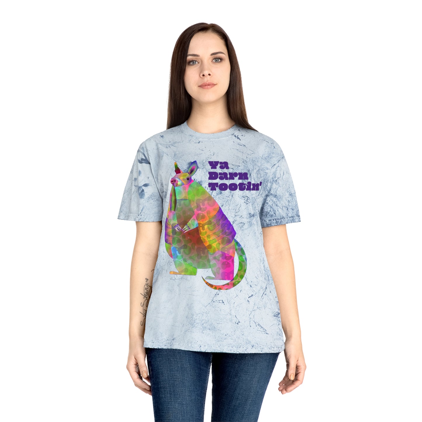 Rainbow Armadillo Unisex Color Blast T-Shirt