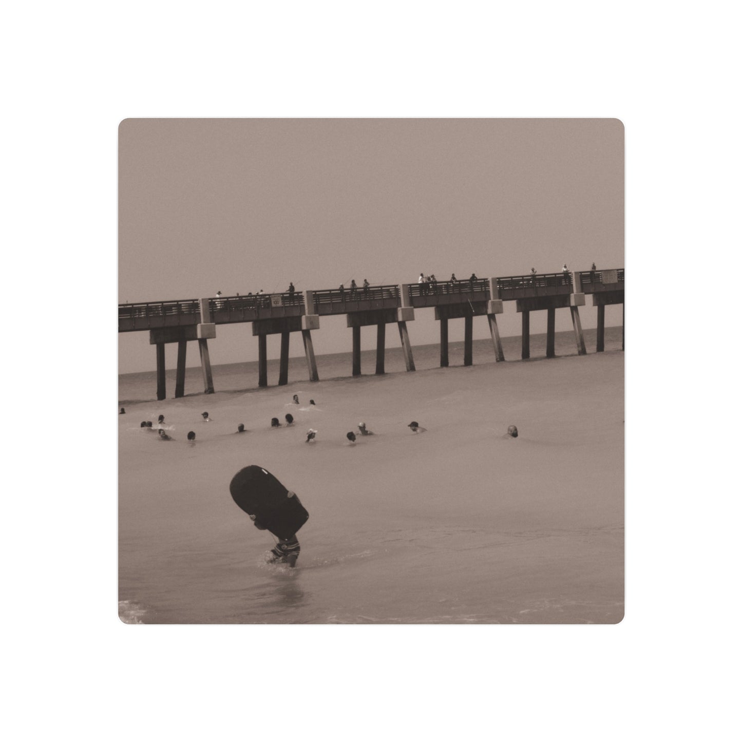 Boogie Boardin' Metal Art Sign