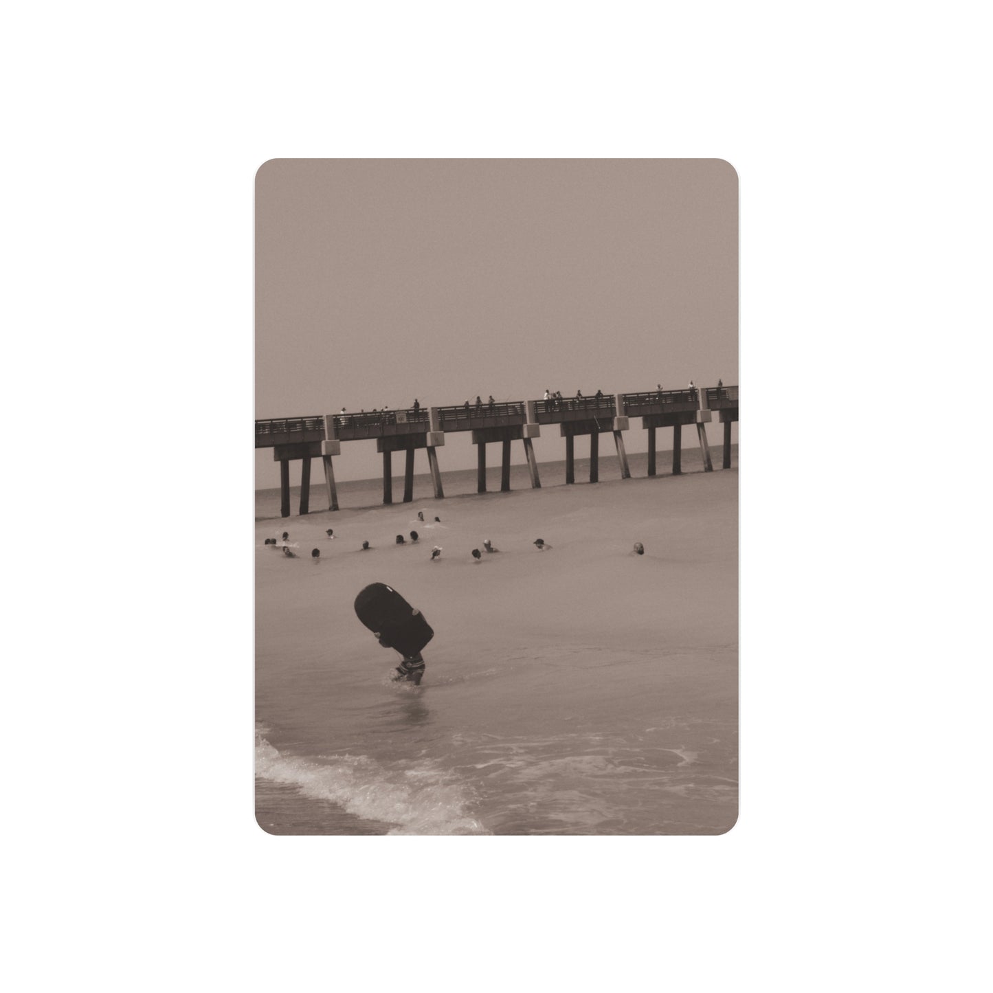 Boogie Boardin' Metal Art Sign