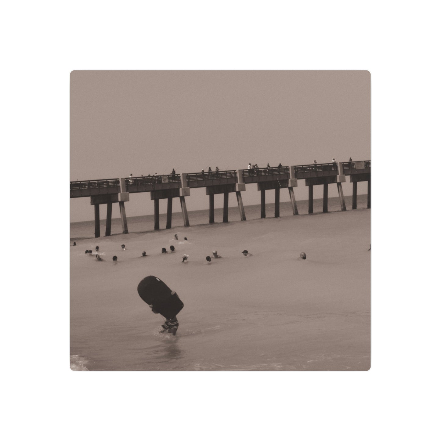 Boogie Boardin' Metal Art Sign