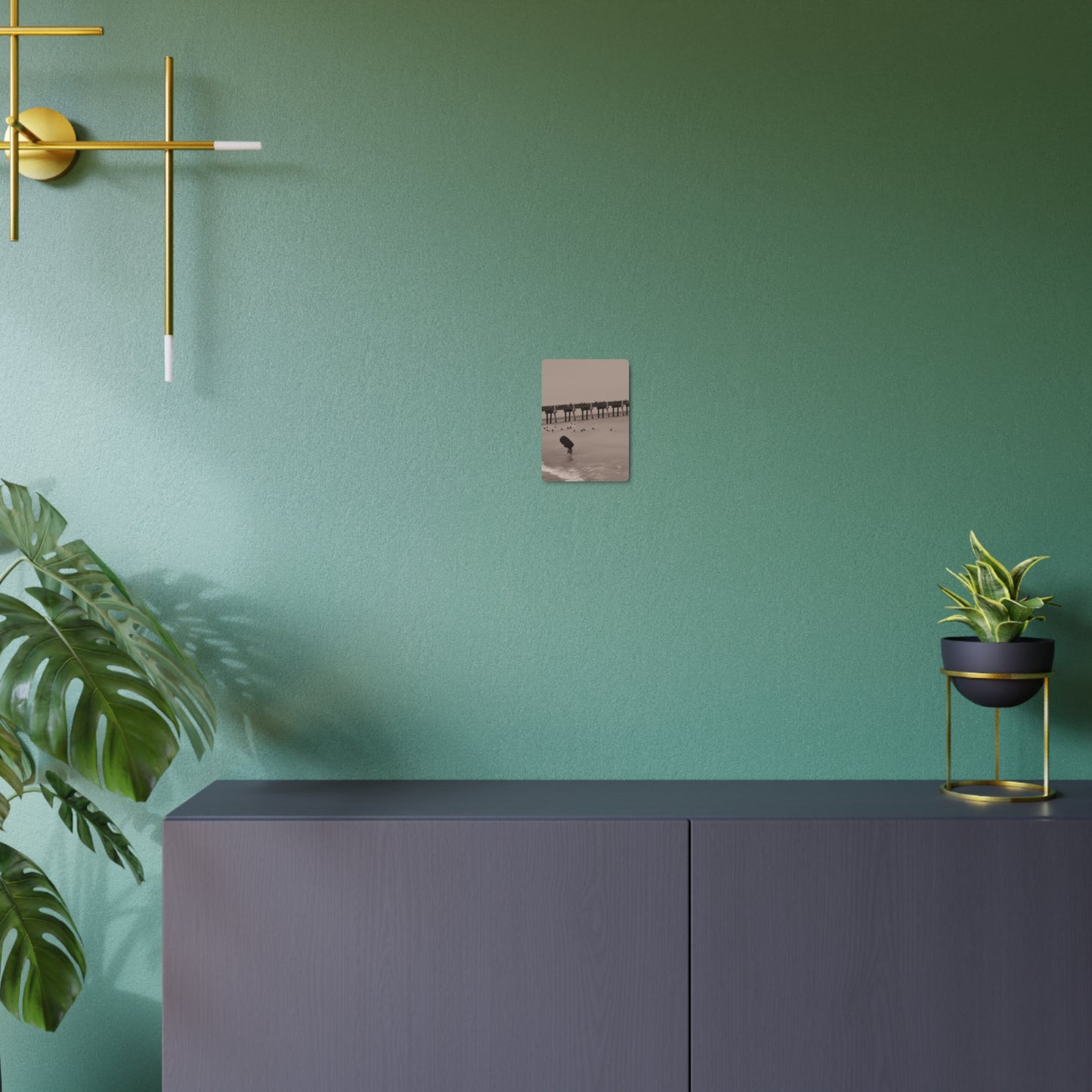 Boogie Boardin' Metal Art Sign