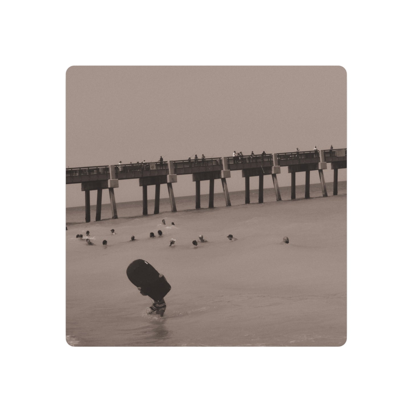 Boogie Boardin' Metal Art Sign