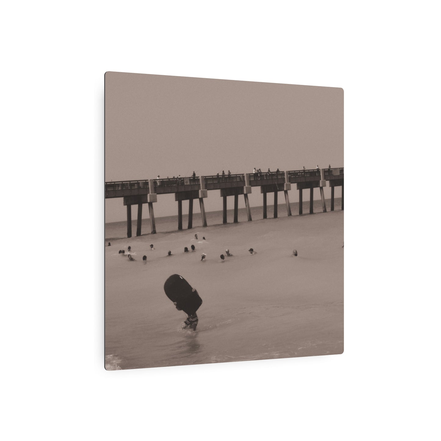 Boogie Boardin' Metal Art Sign